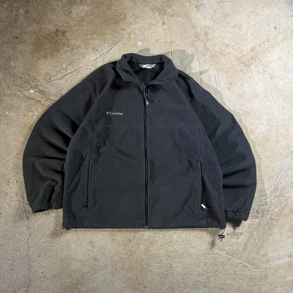 Grey Boxy Columbia Sportswear Zip Up Fleece Jacket